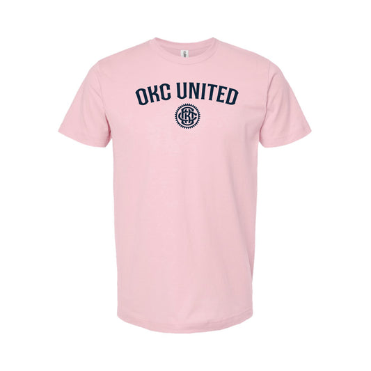 OKC United Arch Tee - Ivory & Pink