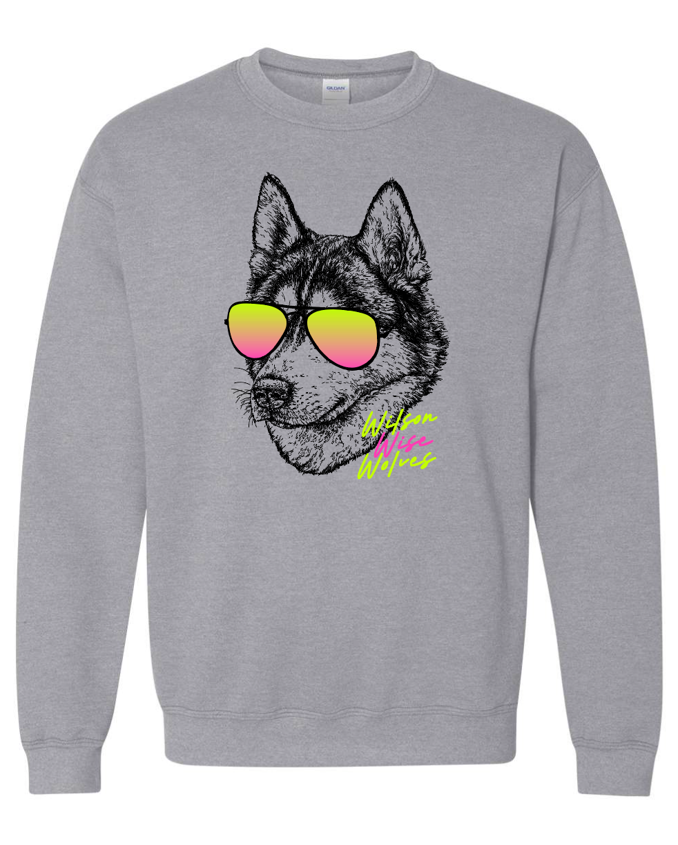 Wilson Neon Shades Wolf Adult Sweatshirt