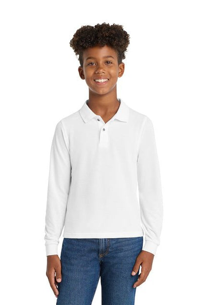 Performance Youth Long Sleeve Polos | Various Colors