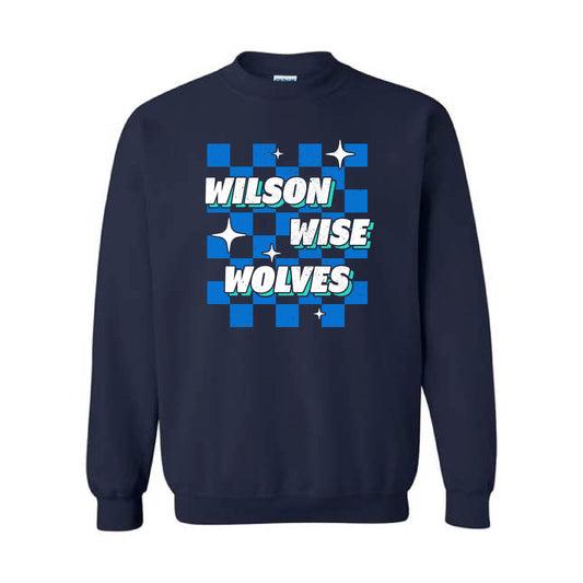 Wilson Wise Wolves Checkered Adult Sweatshirt