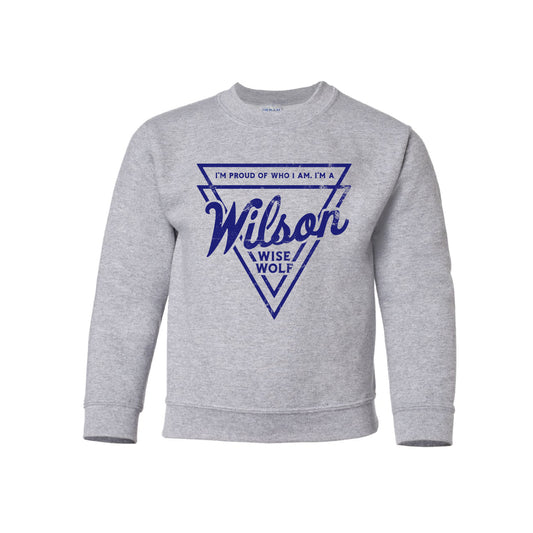 Wilson Wise Wolves Triangle Youth Sweatshirts