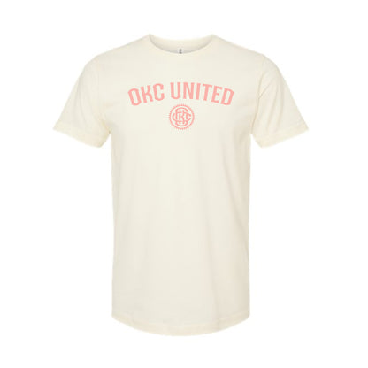 OKC United Arch Tee - Ivory & Pink