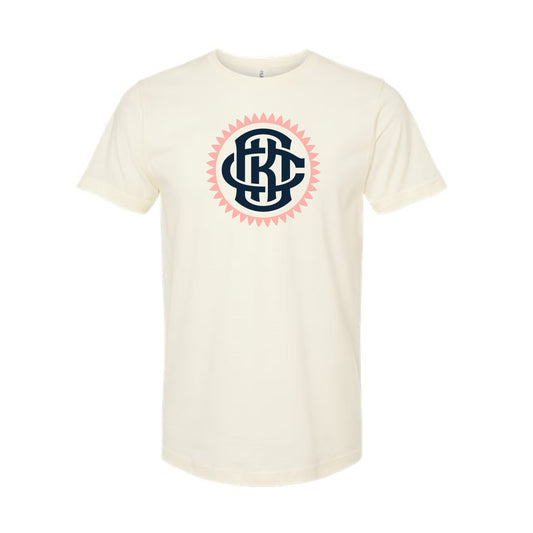 OKC United Feather Tee - Ivory & Navy