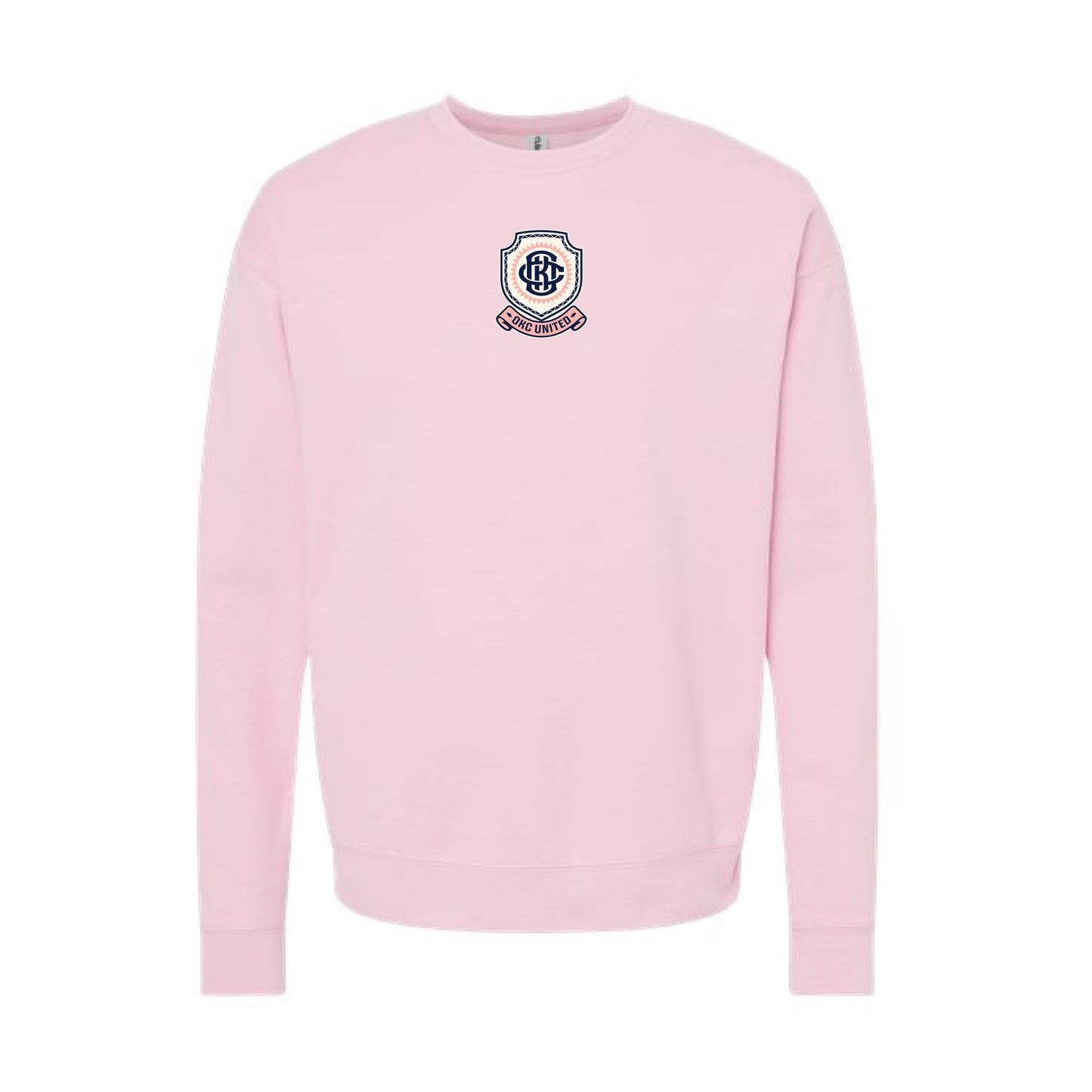 OKC United Embroidered Sweatshirt - Ivory, Navy, & Pink