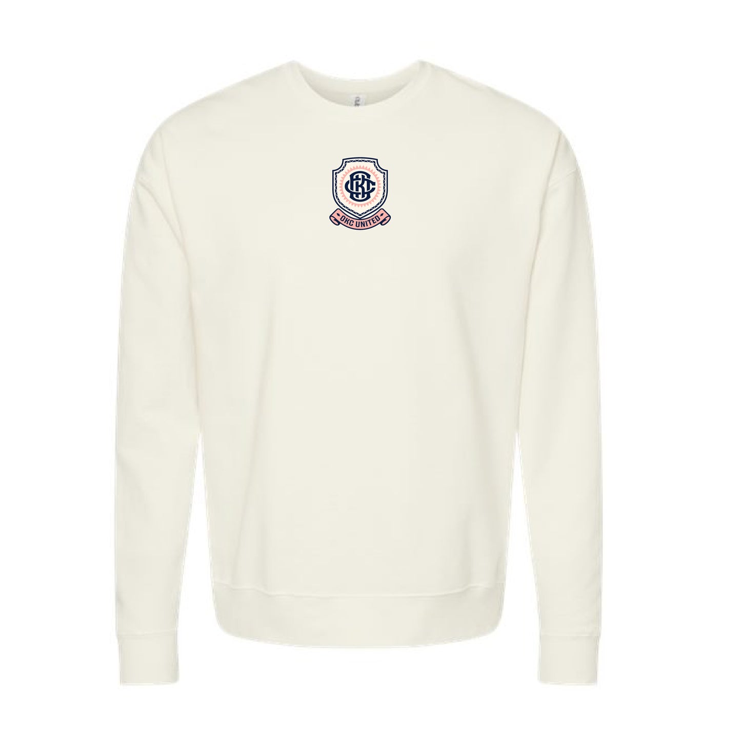 OKC United Embroidered Sweatshirt - Ivory, Navy, & Pink