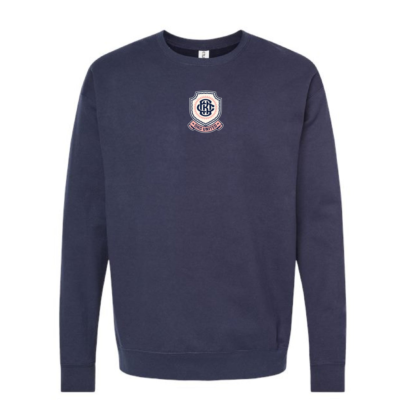OKC United Embroidered Sweatshirt - Ivory, Navy, & Pink