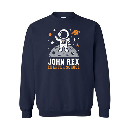 Lunar Explorer Crewneck Sweatshirt I John Rex Charter School