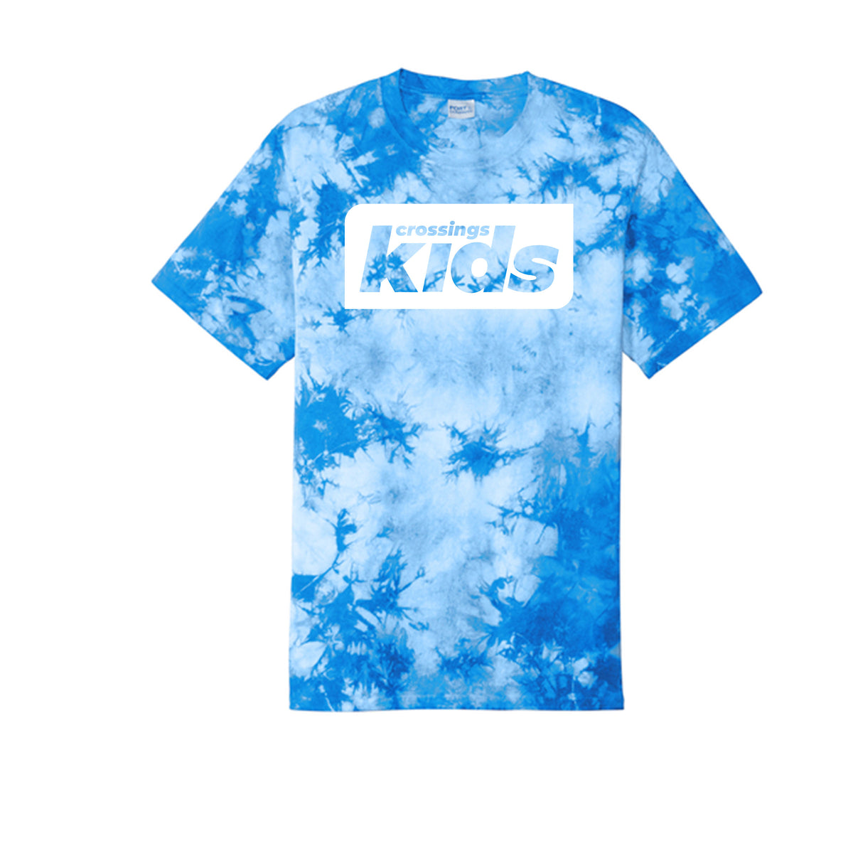 ADULT Sky Blue Tie Dye Short Sleeve Tee