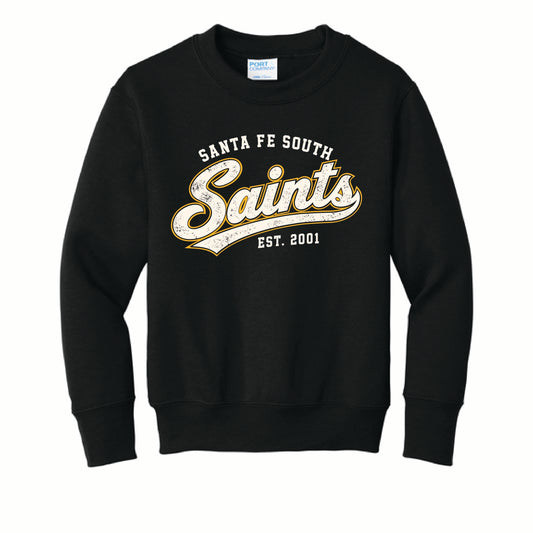 Youth Black Core Fleece Crewneck Sweatshirt