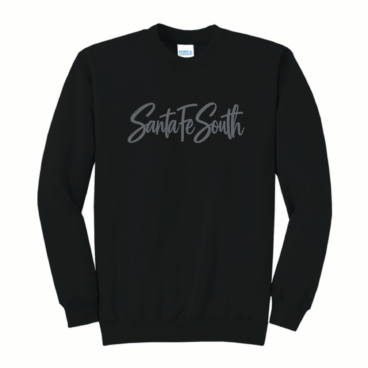 Adult Black & Grey Ink Fleece Crewneck Sweatshirt