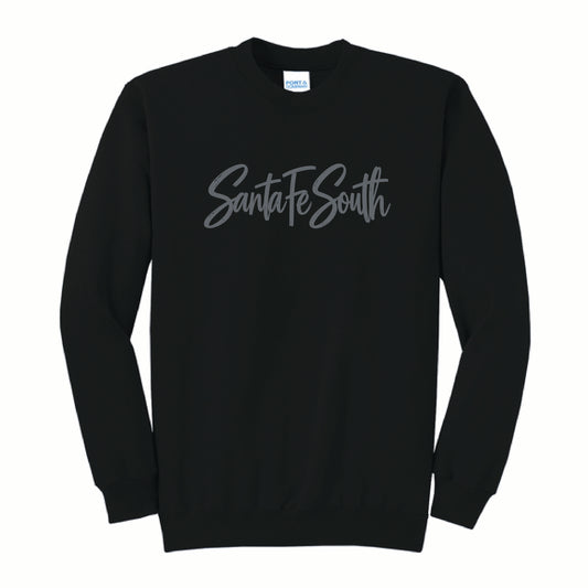 Adult Black & Grey Ink Fleece Crewneck Sweatshirt