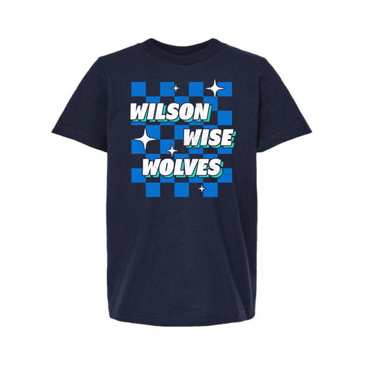 Wilson Wise Wolves Checkered Youth Tee